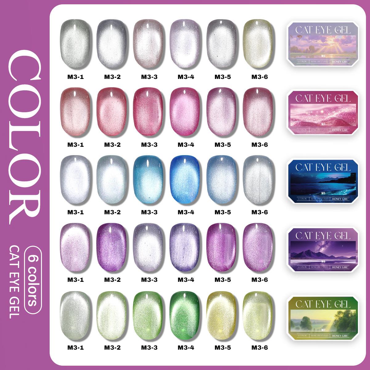 6 Grid Solid Cat Eye Gel Polis - Contour Palette Stick ulasan dan harga