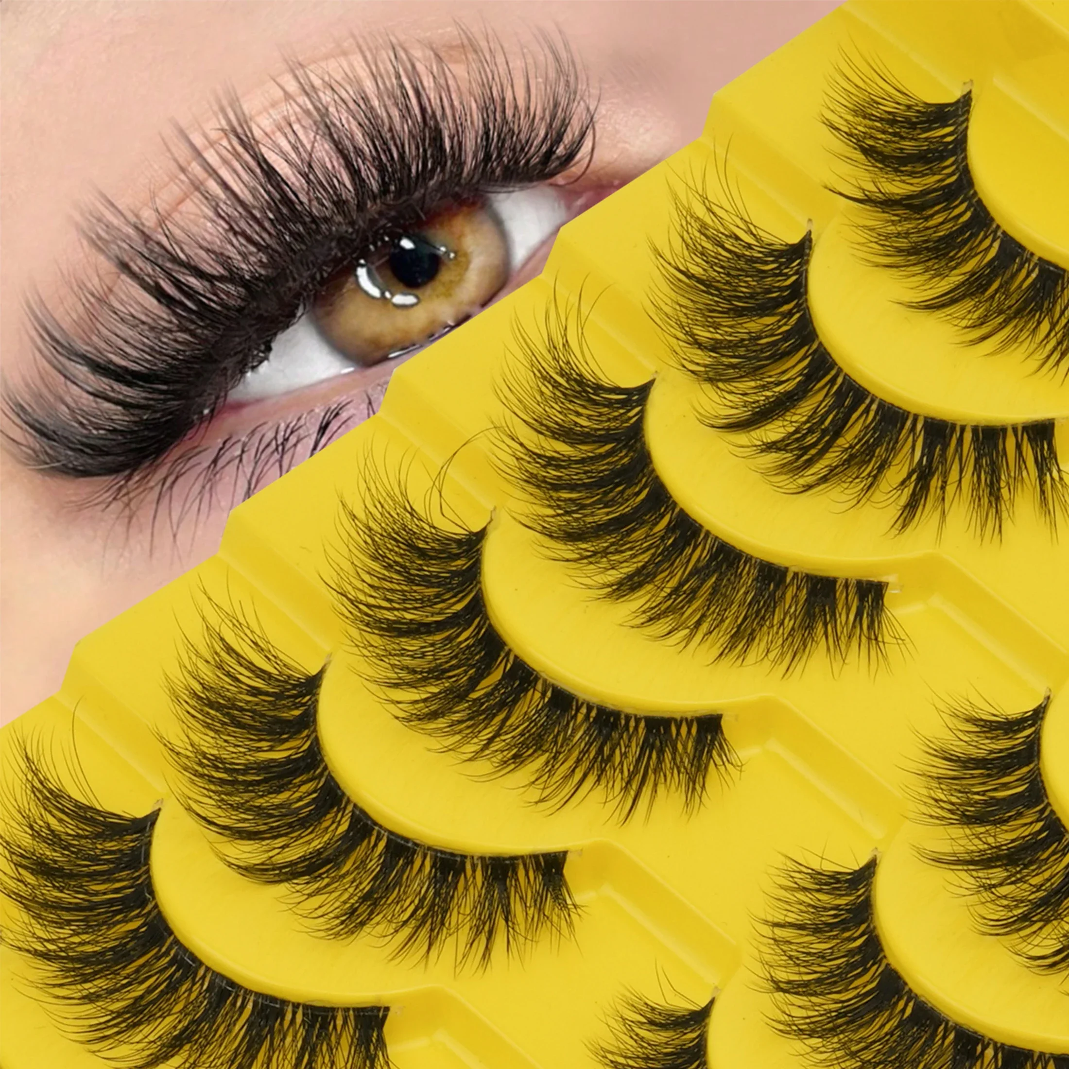 5 Pairs Messy Fluffy Strip Fal - Beauty Makeup Women ulasan dan harga
