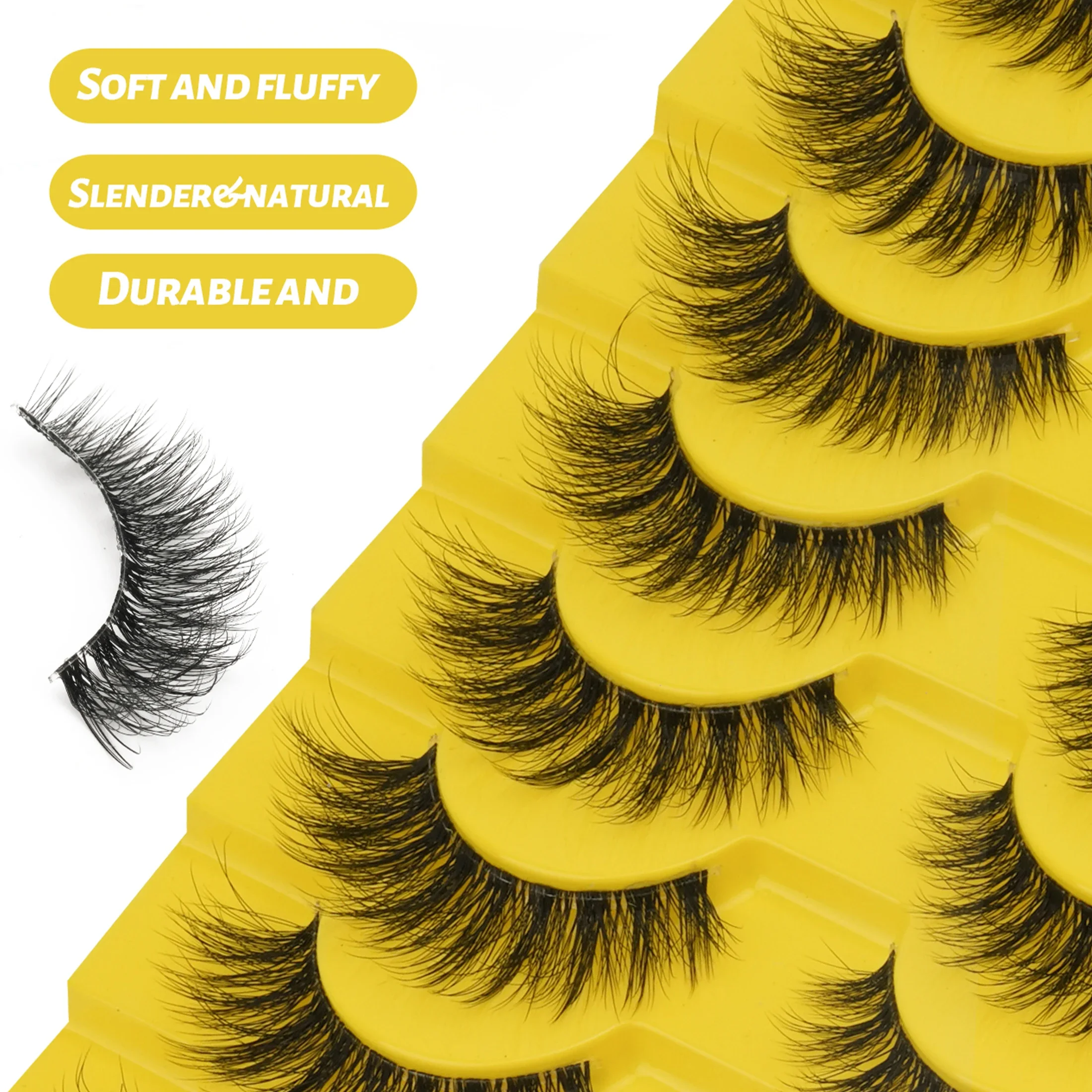 5 Pairs Messy Fluffy Strip Fal - Beauty Makeup Women ulasan dan harga