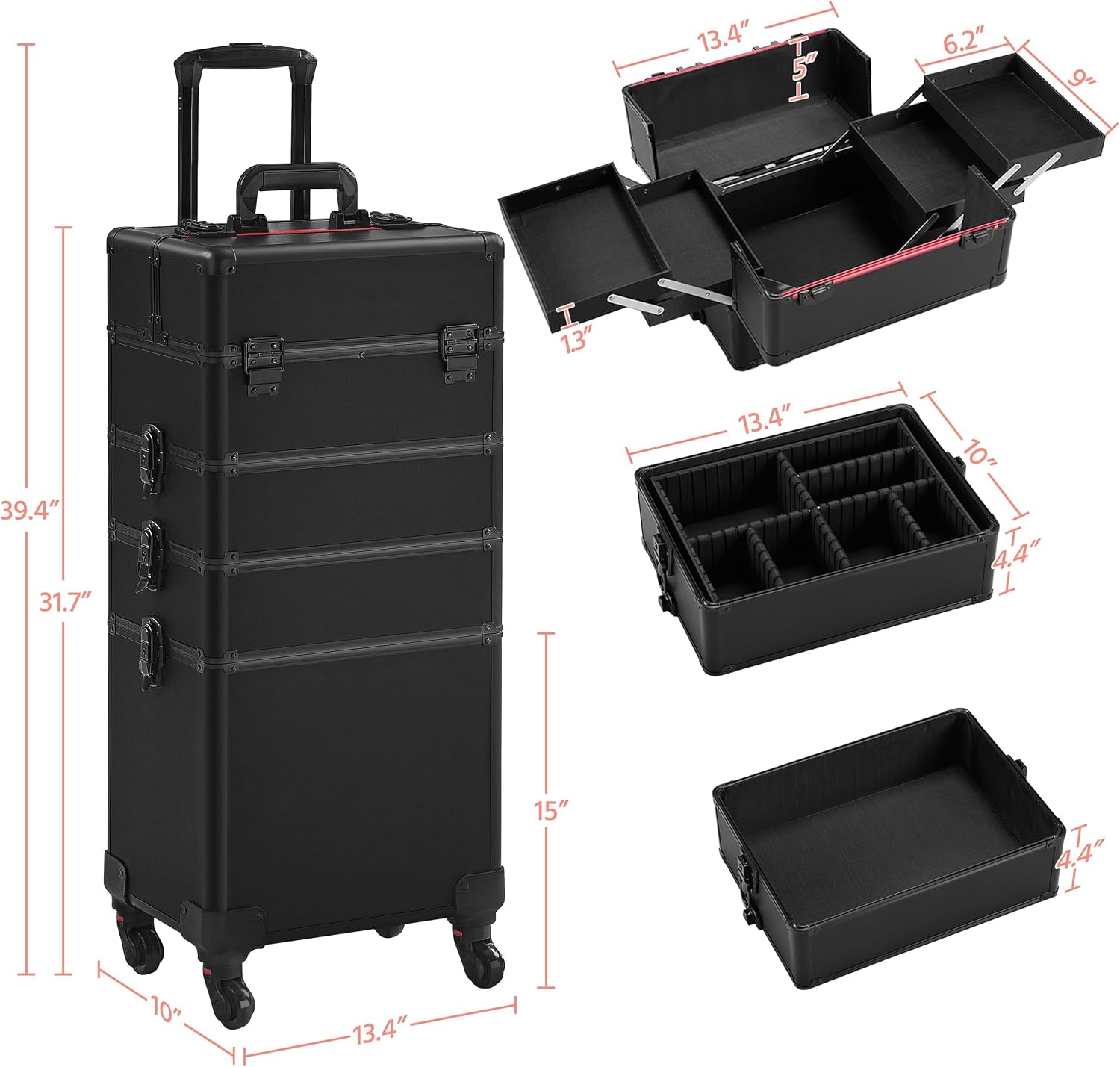 Rolling Makeup Train Case, Cos - Beauty & Makeup Katia Di Paola ulasan dan harga