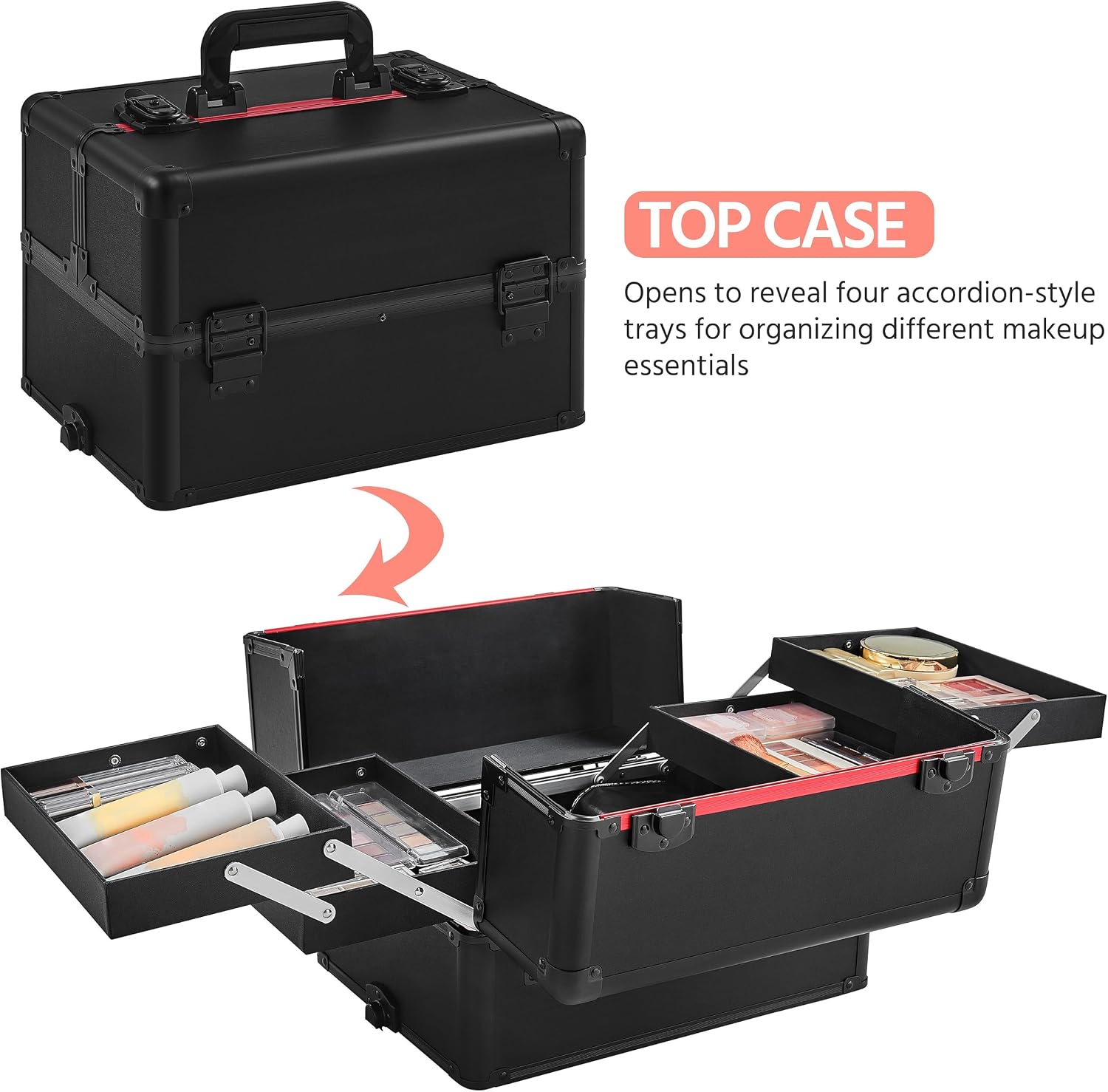 Rolling Makeup Train Case, Cos - Beauty & Makeup Katia Di Paola ulasan dan harga